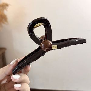 Crystal Hair <b>Clip</b> for Women Autumn/Winter High-End Shark Design Handmade Thin Back-of-Head 2024 New Arrival Gift - Product Image 5