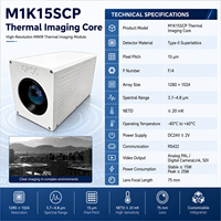 Noyau de caméra MWIR refroidi M1K15SCP 1280 x 1024 pour intégration d'imagerie thermique OEM