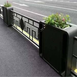 Barrera de caja de flores de acero inoxidable galvanizado para exteriores personalizable valla de paisaje anticolisión para acera y <span class=keywords><strong>cama</strong></span> de flores - Product Image 4