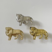 Nouvelles poignées et boutons de meubles électroplaqués motif lion pour tiroirs de cuisine et commodes - Modernes, antirouille, écologiques