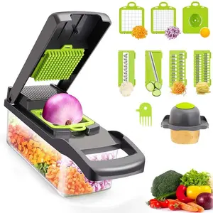 Kitchen Products Tools 12 in 1 Food Dicer Fruit Vegetable Chopperr Mandoline Multifunctional Vegetable Cutter Chopping Grater