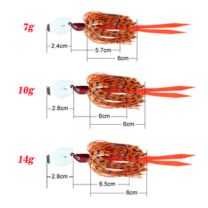 Leurres bioniques en forme de <span class=keywords><strong>Buzz</strong></span> artificiel, leurre de pêche bionique en métal, jupe en caoutchouc, Chatterbait - Product Image 4