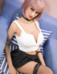 Bambola Sessuale Robot Domestricia con Sedere Aperto, Giocattoli Sessuali in TPE Realistici e Impermeabili, Capelli Rosa, Include Set di Lingerie, Opzioni Disponibili - Product Image 4