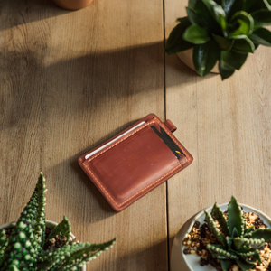 Dompet kunci kartu kulit sapi, gantungan kunci pria kartu hadiah, dompet kartu kredit untuk pria - Product Image 6