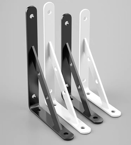 Braket dinding berlapis seng baja tahan karat kustom ketebalan bersudut struktur segitiga penyangga berbeda - Product Image 4