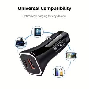 Hot Sale <b>Mini</b> Car Charger Dual Port <b>USB</b> a Type C 15 16 PRO with QC3.0 Function OTP Protection for Mobile Phone - Product Image 3