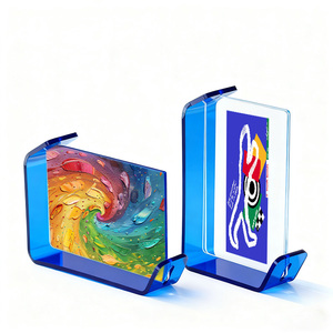 Hai mặt trong suốt ánh sáng sang trọng hình chữ L <span class=keywords><strong>Acrylic</strong></span> khung ảnh làm bằng tay không thấm nước chống UV phòng khách đầy màu sắc - Product Image 1