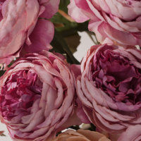 Rose de thé artificielle de haute qualité avec des bords brûlés fleur de soie pour la décoration de la maison ornement de table, arrangement de fleurs de bricolage