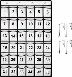 Organizador de Bolsillos para el Aula con 36 Bolsillos Numerados para Teléfonos Celulares, Organizador Colgante para Guardar Teléfonos y Calculadoras en el Aula - Product Image 2