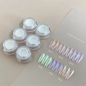 Nouvelle poudre Aurora Chrome pour ongles, paillettes à effet miroir métallique pour la décoration des ongles, pigment en poudre pour la manucure WT - Product Image 4