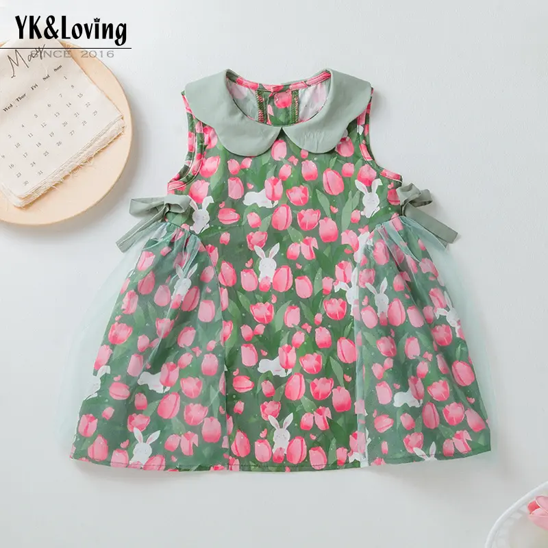 Summer 2022 hot kids clothing suppliers china girls children party dress baby girl dresses