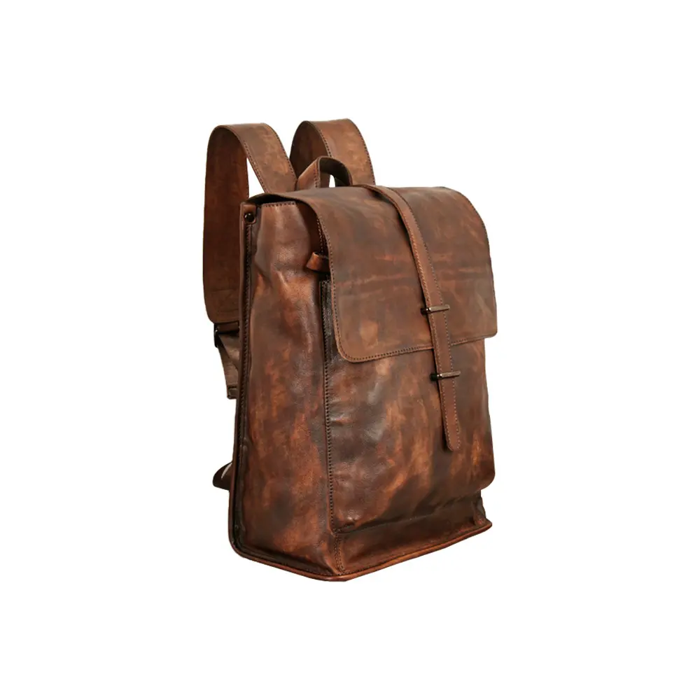 New design brand high quality vintage leather gentleman rucksack bagpack back pack backpack bookbag bag for Men