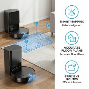 <b>Robot</b> <b>Vacuum</b> Cleaner and Mop 3500Pa Power Suction Smart Mapping Cleaning <b>Robot</b> Wet and Dry <b>Robot</b> <b>Vacuum</b> Cleaner - Product Image 3