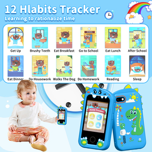 Toddler điện thoại thông minh Khủng long đồ chơi học tập đồ chơi trẻ em điện thoại thông minh 2.8-inch màn hình hiển thị màu sắc trẻ em Điện thoại đồ chơi Quà tặng - Product Image 5
