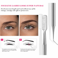 Séparateur et boîtes à cils 2-en-1 en acier inoxydable – Essentiel polyvalent pour le kit de chaque technicien en extensions de cils