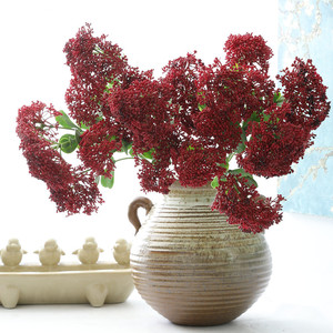 Venta al por Mayor de Tallos de Flores de Sedum de 3 Ramas, Tacto Real, Artificiales, para Bodas, San Valentín, Graduaciones, Centros de Mesa - Product Image 3