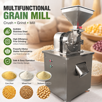 Machine à moudre les céréales industrielle en acier inoxydable, moulin à farine pour le maïs, le blé, le riz, le soja et le traitement de plusieurs grains