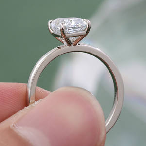 Хит продаж, лаборатория, сертифицированный gii GIA, прямоугольный Ограненный бриллиант 18 карат 14 карат, обручальное и обручальное кольцо из настоящего золота - Product Image 5