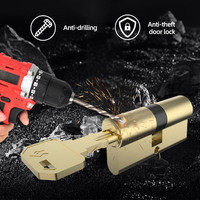 Cylindre de serrure sans clé personnalisé de haute qualité, prix raisonnable, emballage en laiton, pour porte en acier, directement de Jixin Cylinder Lock
