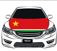 Housse de protection de capot de voiture en polyester extensible, imprimée numériquement avec le drapeau de la Guadeloupe, imperméable et anti-plis, élastique pour moteur de voiture