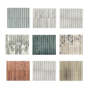 <span class=keywords><strong>Piastrelle</strong></span> a Mosaico in Marmo Travertino 3D con Scanalature Convesse per Rivestimento Cucina e Decorazione Pareti <span class=keywords><strong>Bagno</strong></span> - Product Image 6