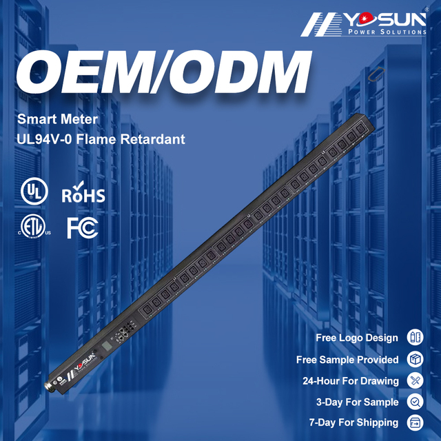 24 Way IEC C13 C19 80A 100A 125A Smart PDU Heavy Duty 90KW Power Distribution Equipment for Internet Data Centre Computer Room