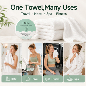 Serviette de Visage Compressée Jetable en Tissu Non Tissé Épaissi et Agrandi, Haute Absorption <span class=keywords><strong>d</strong></span>'Eau, Idéale pour Hôtels, Voyages et Fitness - Product Image 1