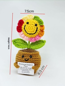 New Colorful Orange Sunflower Potted Plant - Mother's Day Thank You Gift, Birthday Gift, Desktop Ornament - Product Image 3