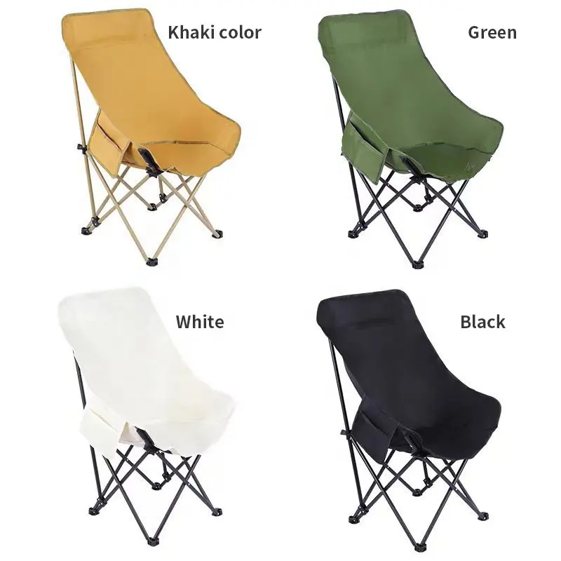 Outdoor Camping Furniture Lightweight Foldable Beach Camping Chair Ultralight Portable Folding Moon Camping Chair