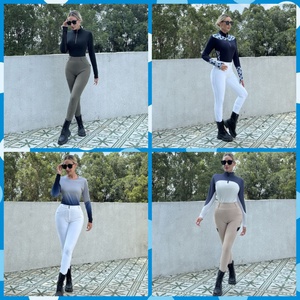 2025 Women's Quick Dry <b>Long</b> <b>Sleeve</b> Summer Equestrian Clothing Sun Shirt Breathable Polo Horse Riding Shirts <b>Base</b> <b>Layer</b> - Product Image 3