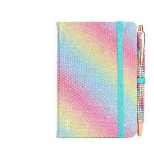 Set Regalo di Quaderni Creativi con Copertina in PVC Personalizzata, Diario con Cinturino Glitterato, Elegante Agenda A6 per Studenti - Product Image 5