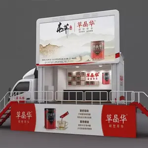 Camion publicitaire de panneau d'affichage numérique mobile de vente chaude avec scène pour les campagnes publicitaires extérieures, les événements et les promotions