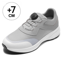 Vente en gros usine Baskets de sport rehaussantes pour hommes en cuir de vachette de haute qualité, logo personnalisable, augmentation de la taille de 7 cm