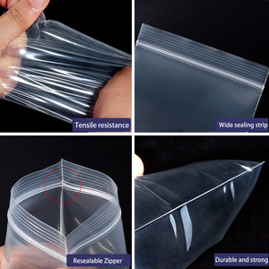 4 Mil Clear Plastic Resealable <strong>Zip</strong> <strong>Bags</strong> Durable Poly <strong>Bags</strong> <strong>Lock</strong> Seal Zipper for Chewing Gum Pet Food Gravure Printing Surface - Product Image 2
