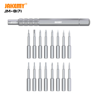 Kit Obeng Magnetik Multifungsi 17-in-1 Baja Krom Ukuran Saku Slotted PHILLIPS Torx HEX Serbaguna Pentalobe DIY OEM