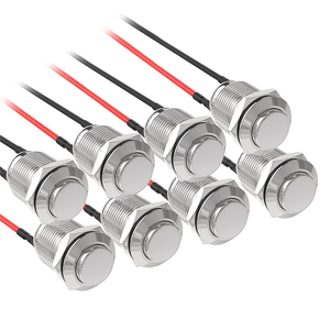 12mm IP65 Stainless Steel/Aluminum Push <b>Button</b> Switch for 94V-0 Fire Safe Miniature Part for Home Appliances - Product Image 1