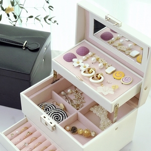 Lancement d'un nouveau produit : Étui à bijoux de grande capacité avec miroir, étui à bijoux portable de voyage, boîte à bijoux - Product Image 2