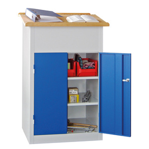 Standing <b>Desk</b> With <b>Foldable</b> Top Adjustable Height Woodworking Bench - Product Image 1