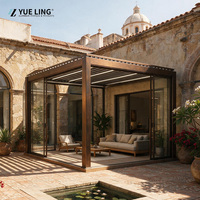 Pergola à toit à lames orientables en aluminium sur mesure pour les grossistes et les distributeurs, pergola de jardin avec capteur de vent
