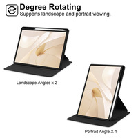 Casing Tablet Putar 360 Derajat untuk Huawei MatePad 12X LRT-W09 2025 & Matepad Air 2, Penutup Belakang Akrilik dengan Tempat Pensil Model Buku