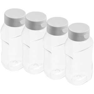 Wholesale Upside Down Convert Plastic Squeeze Bottle Ketchup Honey Hot Sauce Bottle With Flip Top Cap 373ml - Product Image 1