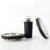 Haute qualité personnalisable usine en gros Portable narguilé tête Shisha bols Silicone + verre + métal cristal laque