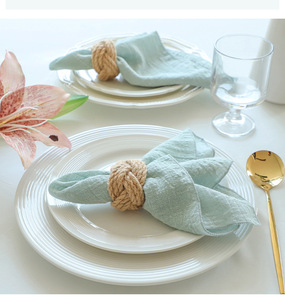100% Baumwolle Party-Servietten Leichtgewichtig Klassischer Stil Wiederverwendbare Servietten für den Hausgebrauch Moderne Servietten - Product Image 2