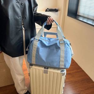 Portable Lightweight <b>Duffle</b> Storage <b>Bag</b> <b>Large</b> Capacity Weekender Travel <b>Bag</b> Custom logo Women Sports Gym <b>Bag</b> for Yoga - Product Image 5