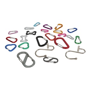 Round Metal D Shaped Locking Climbing Carabiner Key Shain Swivel Trigger Snap Hooks with Screw