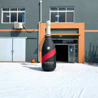 Bouteille de vin géante gonflable promotionnelle Aero, bouteille de champagne étanche pour l'extérieur, bouteille gonflable publicitaire personnalisée