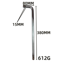 Barre d'extension de douille en forme de L, 1/2, 15 pouces, en acier à haute teneur en carbone, pour clé à douille, réparation automobile, outil à main, outils de quincaillerie