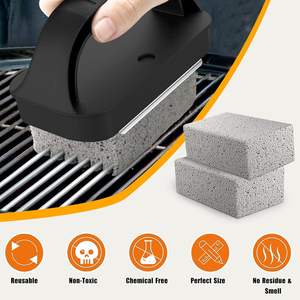 <span class=keywords><strong>Kit</strong></span> de nettoyage de plaque chauffante pour Blackstone avec <span class=keywords><strong>pierre</strong></span> de gril, grattoir de plaque chauffante, gants de nettoyage <span class=keywords><strong>en</strong></span> caoutchouc et tampons à récurer pour plaque chauffante - Product Image 6