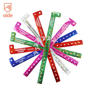 Disesuaikan populer Glitter sekali pakai identifikasi Gelang Laser hologram gelang plastik vinil gelang untuk Festival - Product Image 1