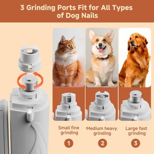 Coupe-ongles et lime <span class=keywords><strong>à</strong></span> ongles 2-en-1 en acier inoxydable pour chiens et chats, avec lumières LED, rechargeable, pour chiens, chats et oiseaux de petite, moyenne et grande taille - Product Image 4